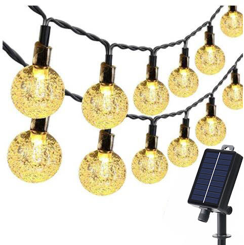 Outdoor Waterproof Multi Color String Solar Bubble Light for Frestival Christmas 