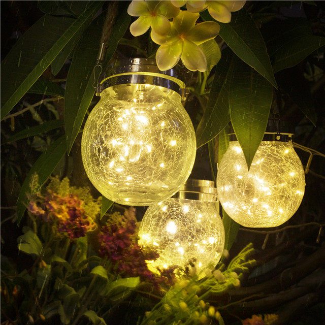 Waterproof Decorative Glass Solar Jar Light for Outdoor