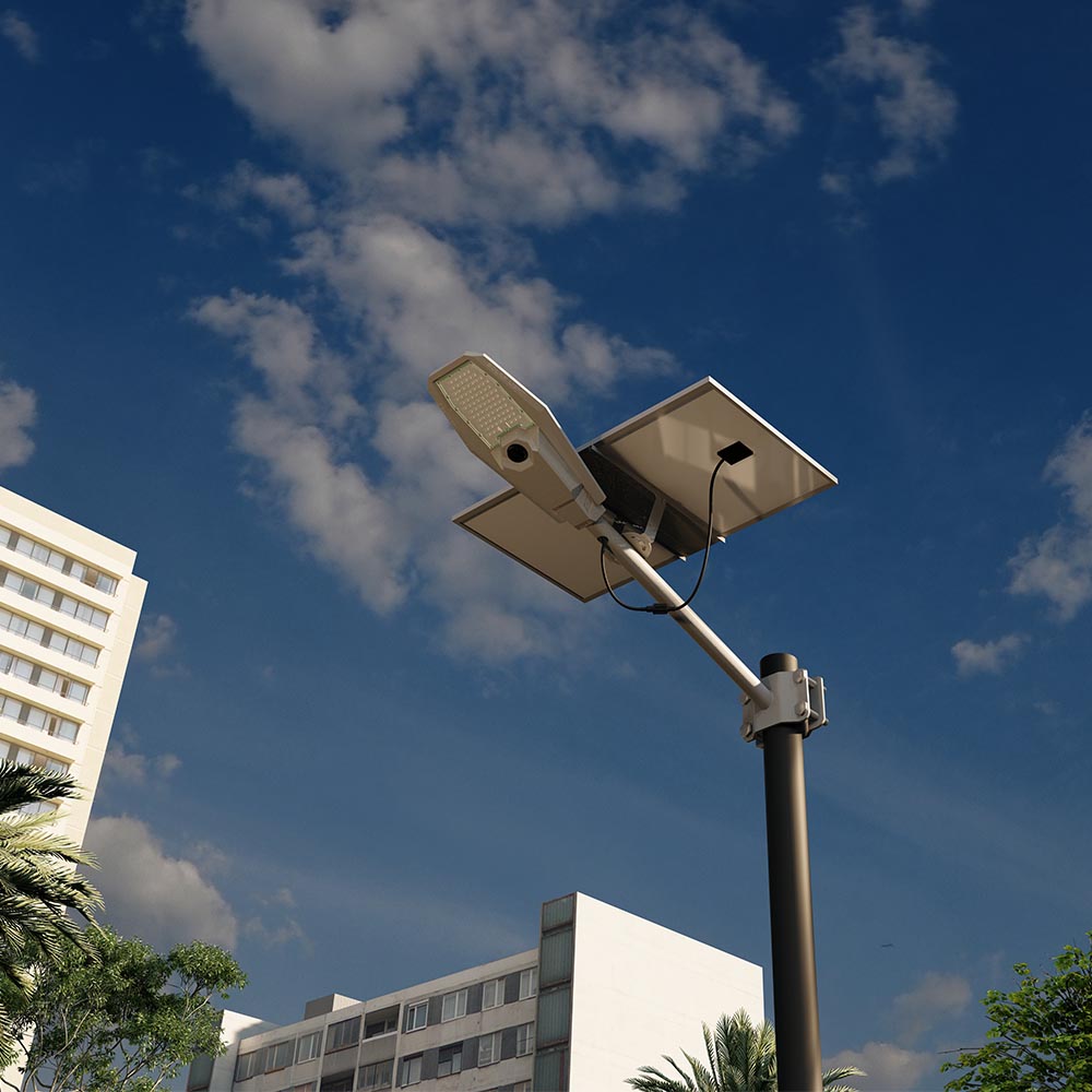 High Lumen Outdoor Die-aluminum Radar Motion Sensor Split Solar Street Light MJ-XJ903
