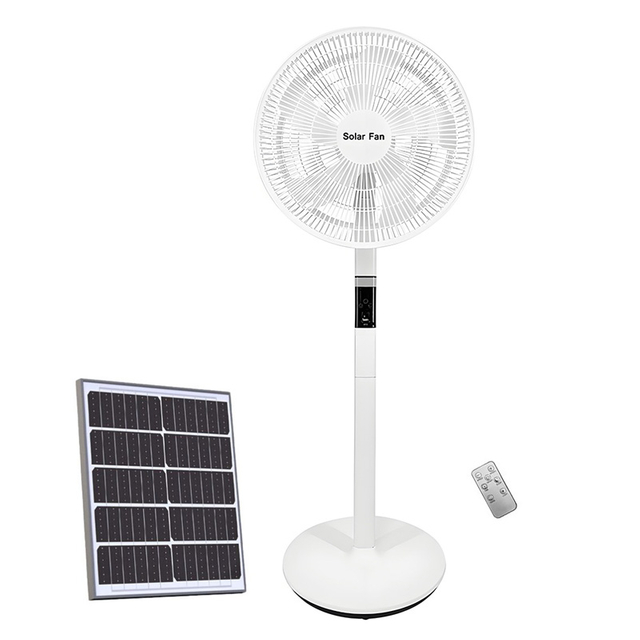 16 Inch Rechargeable Electric Solar Standing Fan with Remote Control