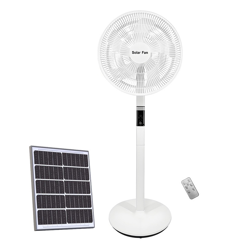 16 Inch Rechargeable Electric Solar Standing Fan with Remote Control