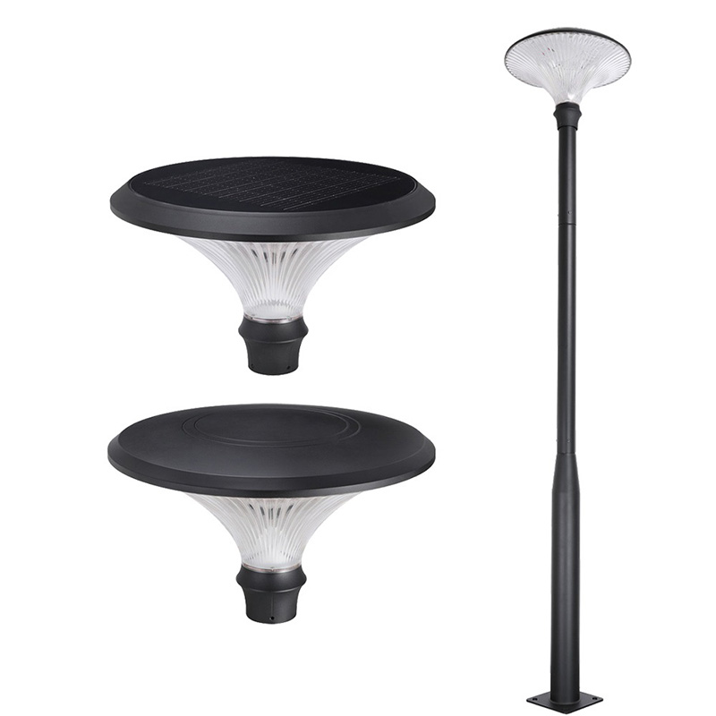 Round Diamond 25W Die-casting Aluminum Integrated Outdoor Waterproof Solar Garden Light