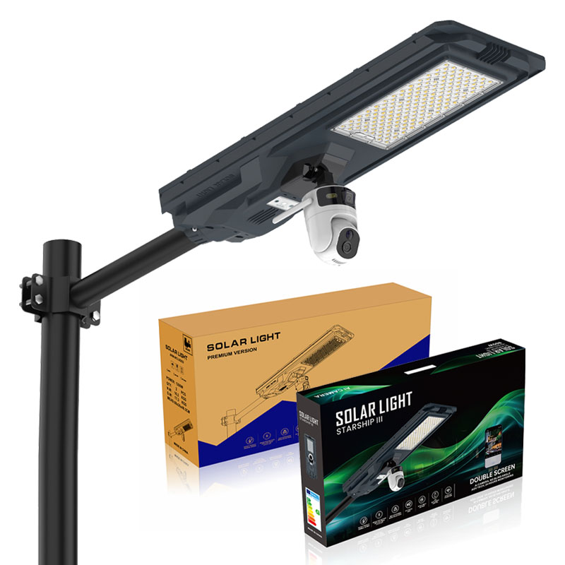 STARSHIP III MJ-SSTH1200C All in One Ip65 Waterproof Dual Screen Industrial Solar Street Lights