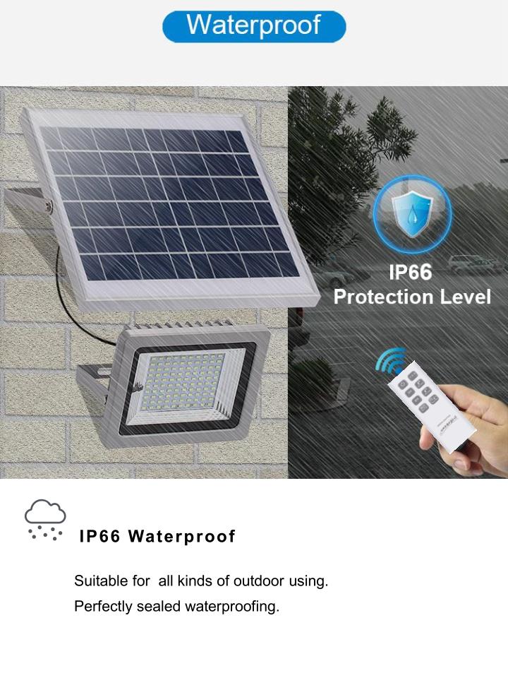 Waterproof Solar Flood Light with Remote Control (9)