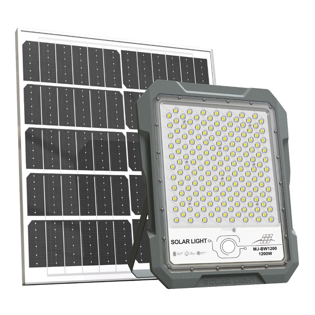 MJ-BW1200 1200Watt Outdoor Security LED Solar Flood Light with Solar Panel