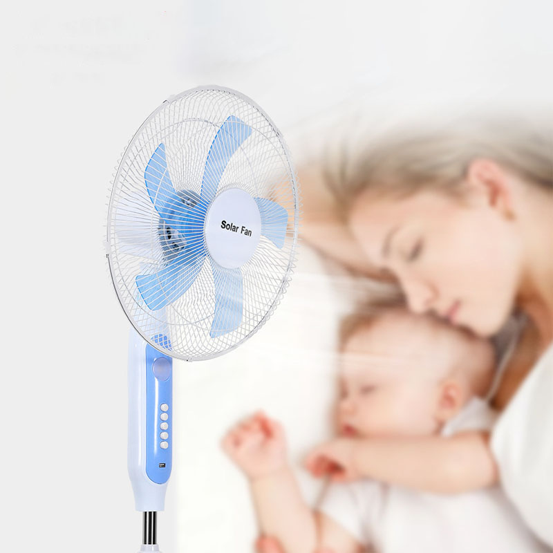 Ventilation Rechargeable Solar Power Fan with Panel And Battery Manufacturers in China 16 Inch