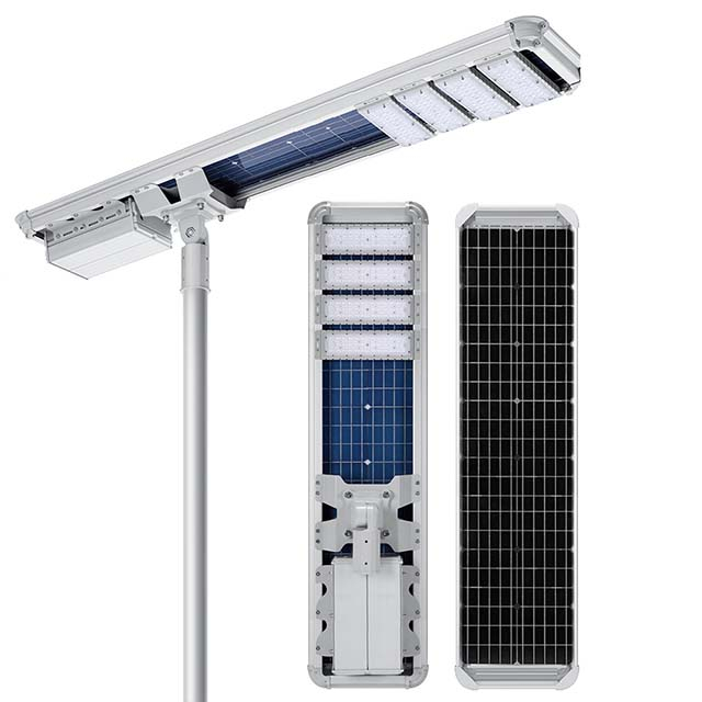 Outdoor Lighting IP67 Waterproof Double-Side Charging Solar Lamps All In One Led Solar Street Light NS-100W