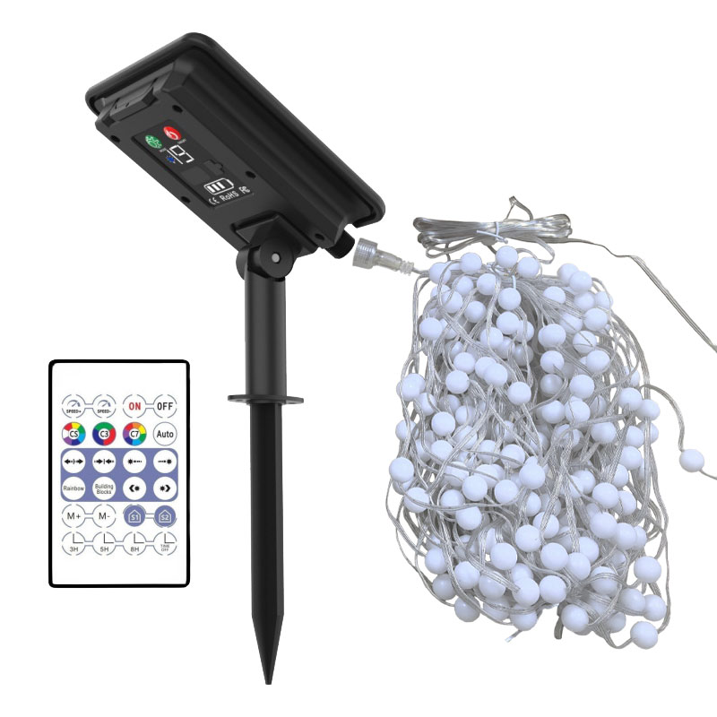 Outdoor Waterproof Multi Color Changing Rgb Solar Led String Lights with App Control