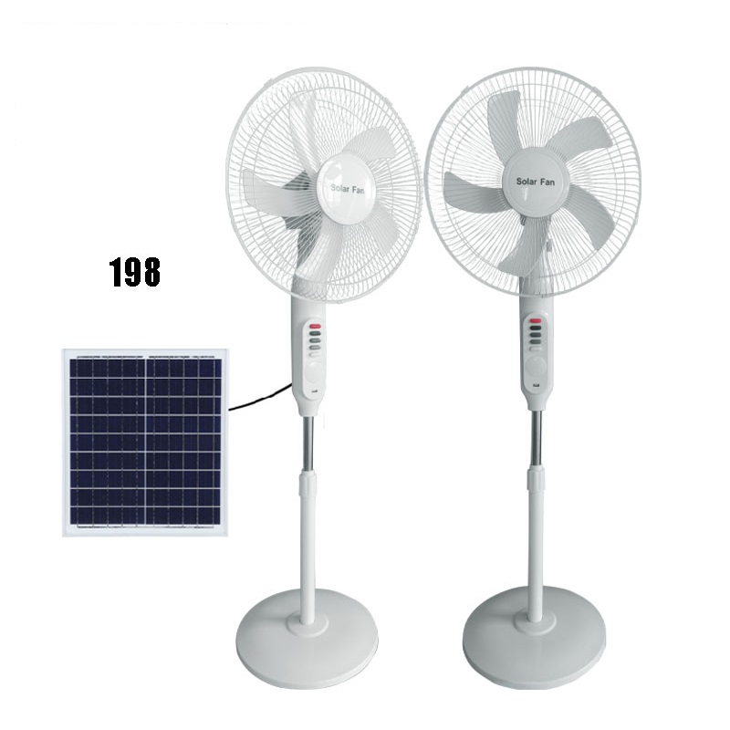 Hot Sale Portable Rechargeable Standing Solar Fan with Remote Control And Insect-repelling Lamp Cooling 9v 25w