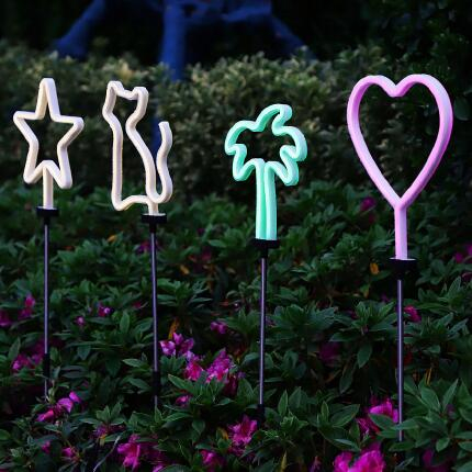 New Waterproof LED Decorative Neon Solar Animated Lights for Garden