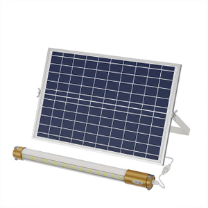 Modern Rechargeable Lithium Battery Constant Lighting Solar Panel Tube Light for Home Use