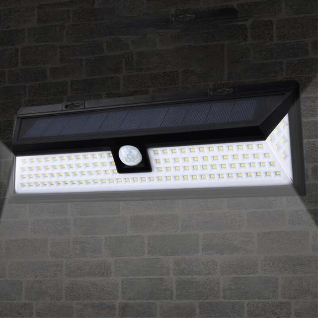 Outdoor Waterproof 118 Led Home Garden Solar Wall Light with Motion Sensor