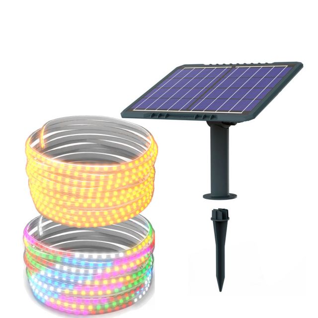 MJ-SM100C Remote Control IP65 Waterproof Rgb Solar Strip Light for Home Garden Stairs Pool Camping