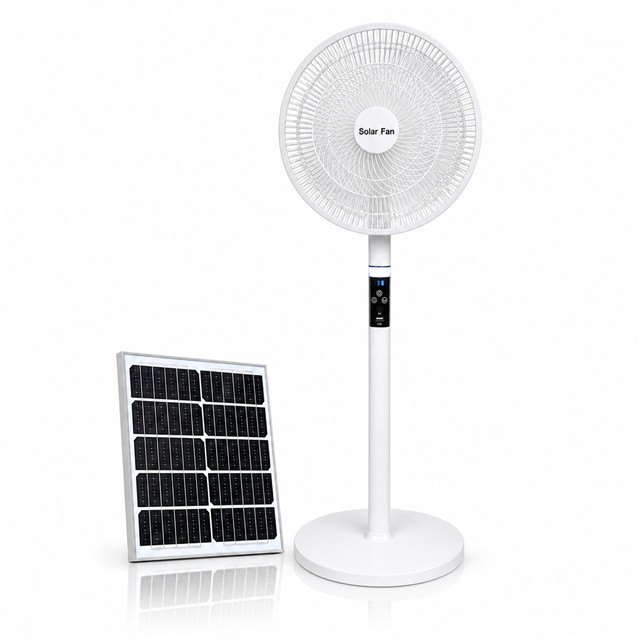 16 Inch T919 Rechargeable Solar Standing Fan with Remote Control