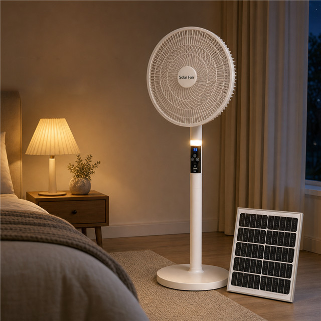 16 Inch T919 Rechargeable Solar Standing Fan with Remote Control